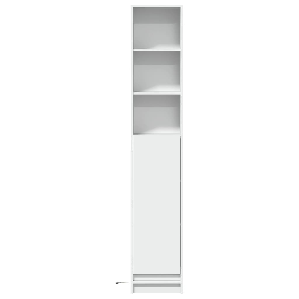 vidaXL Dulap cu LED, alb, 36x32,5x200 cm, lemn prelucrat vidaXL Dulap cu LED, alb, 36x32,5x200 cm, lemn prelucrat
