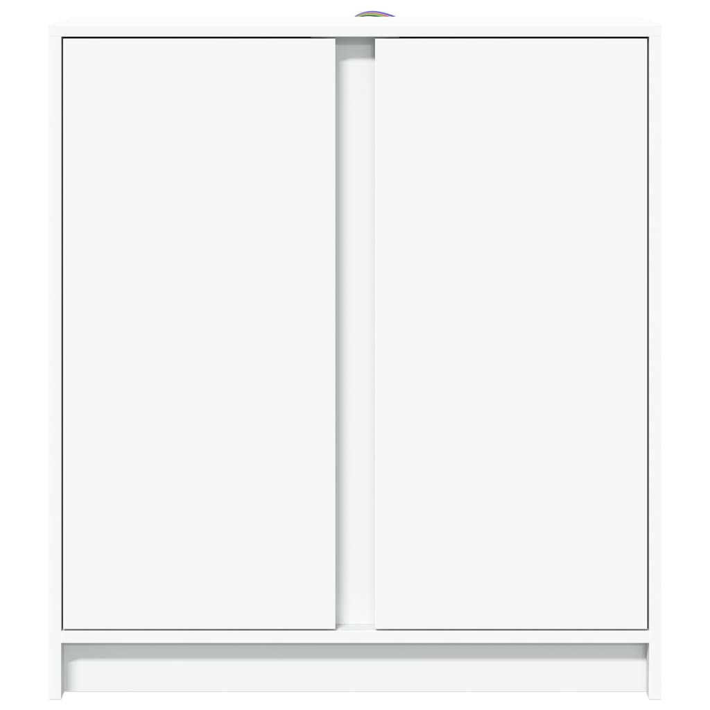 vidaXL Dulap cu LED, alb, 77x34x85 cm, lemn prelucrat vidaXL Dulap cu LED, alb, 77x34x85 cm, lemn prelucrat