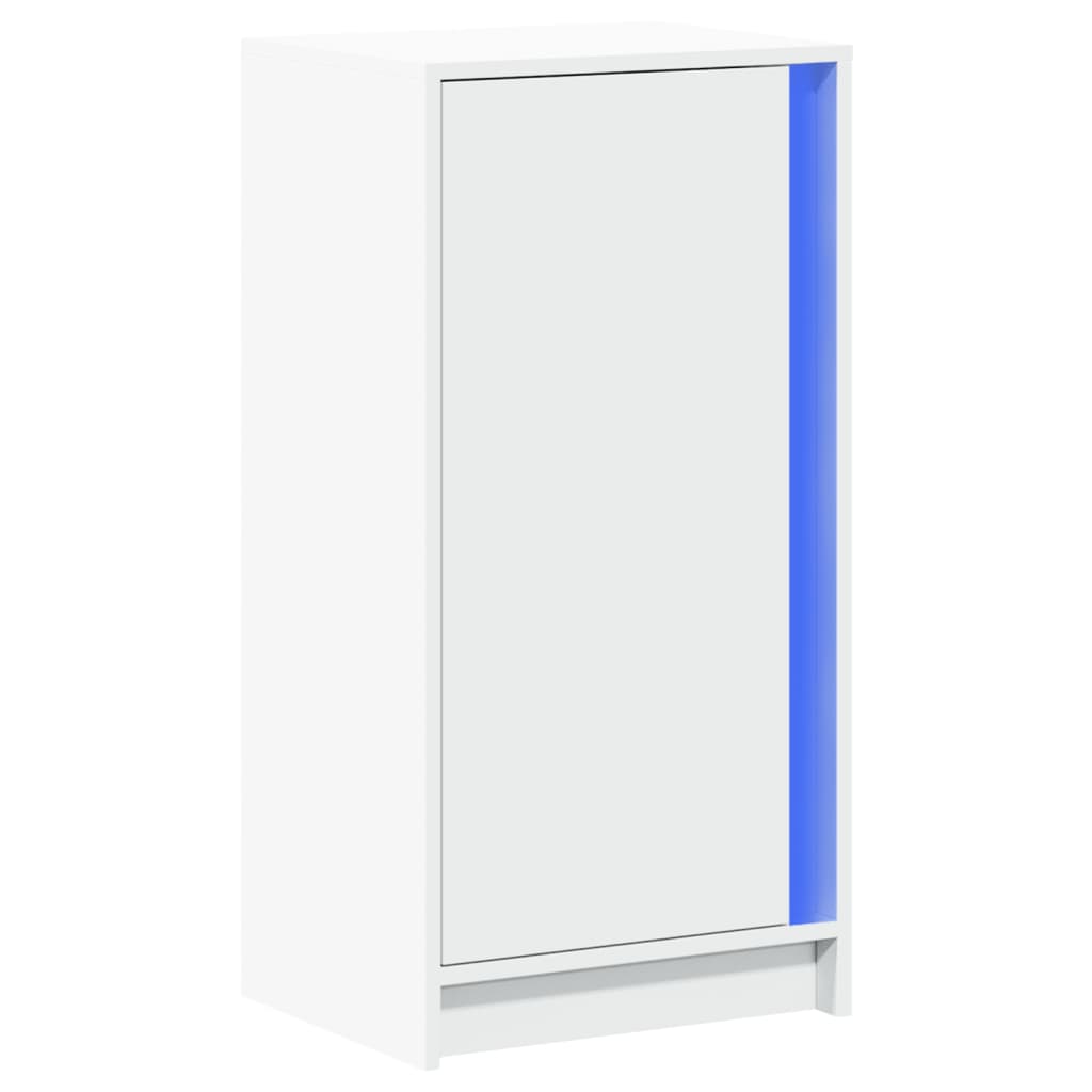 vidaXL Dulap cu LED, alb, 42,5x34x85 cm, lemn prelucrat vidaXL Dulap cu LED, alb, 42,5x34x85 cm, lemn prelucrat