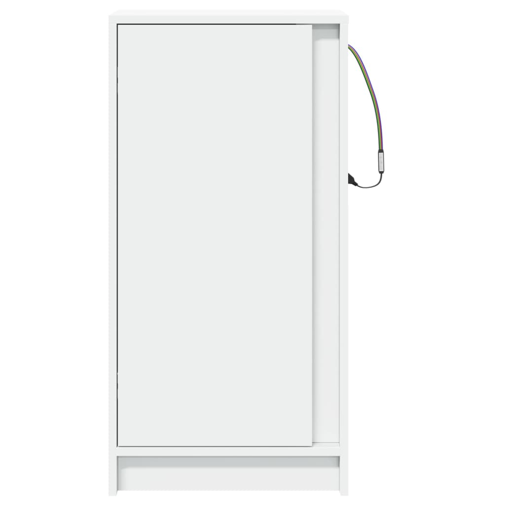 vidaXL Dulap cu LED, alb, 42,5x34x85 cm, lemn prelucrat vidaXL Dulap cu LED, alb, 42,5x34x85 cm, lemn prelucrat