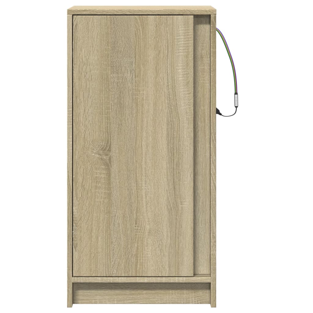 vidaXL Dulap cu LED, stejar sonoma, 42,5x34x85 cm, lemn prelucrat vidaXL Dulap cu LED, stejar sonoma, 42,5x34x85 cm, lemn prelucrat
