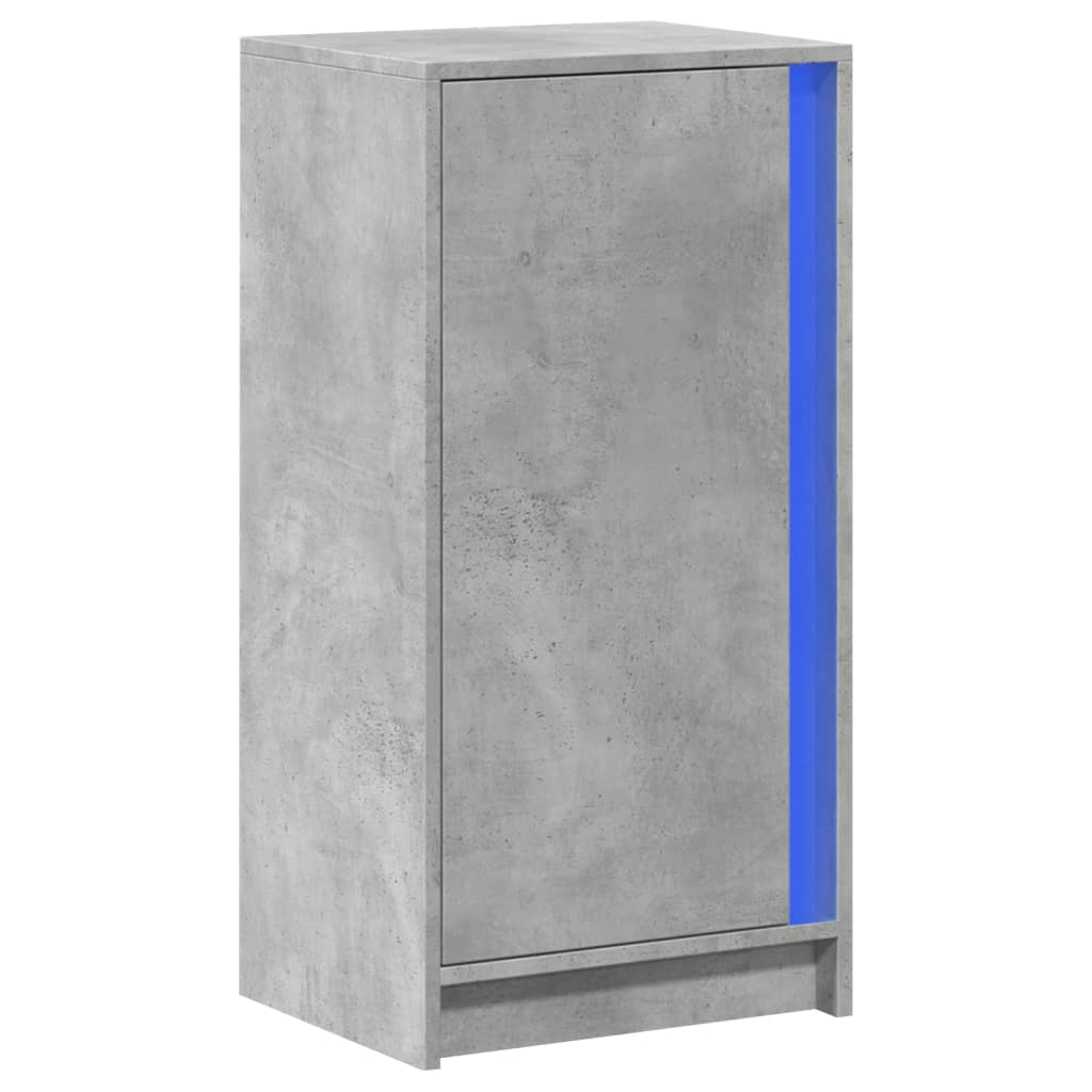 vidaXL Dulap cu LED, gri beton, 42,5x34x85 cm, lemn prelucrat vidaXL Dulap cu LED, gri beton, 42,5x34x85 cm, lemn prelucrat