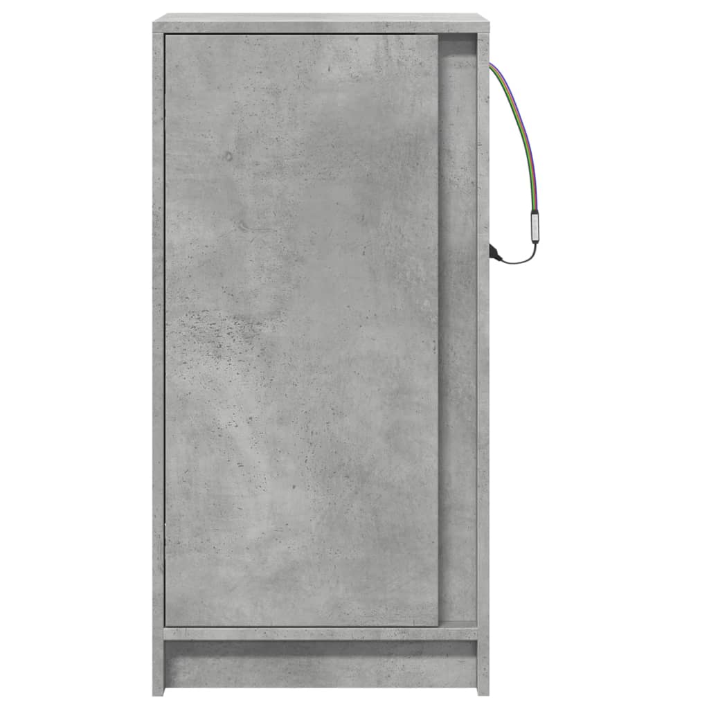 vidaXL Dulap cu LED, gri beton, 42,5x34x85 cm, lemn prelucrat vidaXL Dulap cu LED, gri beton, 42,5x34x85 cm, lemn prelucrat
