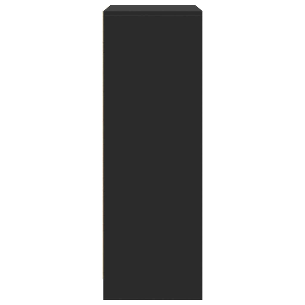 vidaXL Dulap cu LED, negru, 77x34x100 cm, lemn prelucrat