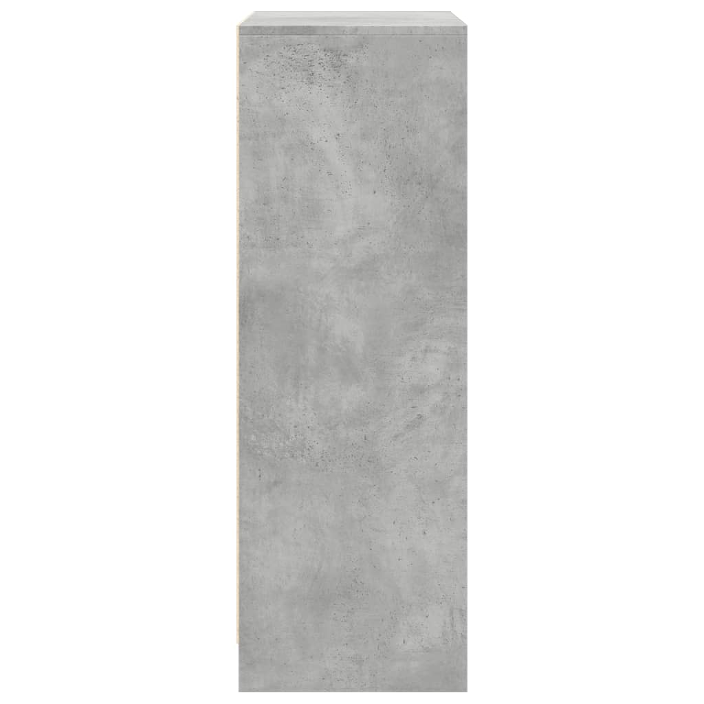 vidaXL Dulap cu LED, gri beton, 77x34x100 cm, lemn prelucrat vidaXL Dulap cu LED, gri beton, 77x34x100 cm, lemn prelucrat