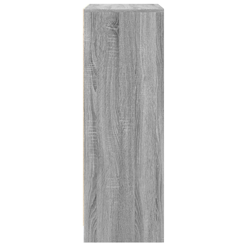 vidaXL Dulap cu LED, gri sonoma, 77x34x100 cm, lemn prelucrat vidaXL Dulap cu LED, gri sonoma, 77x34x100 cm, lemn prelucrat