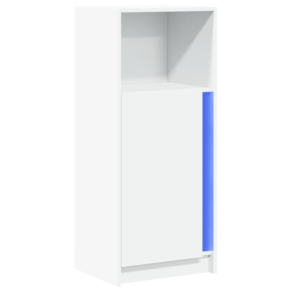 vidaXL Dulap cu LED, alb, 42,5x34x100 cm, lemn prelucrat