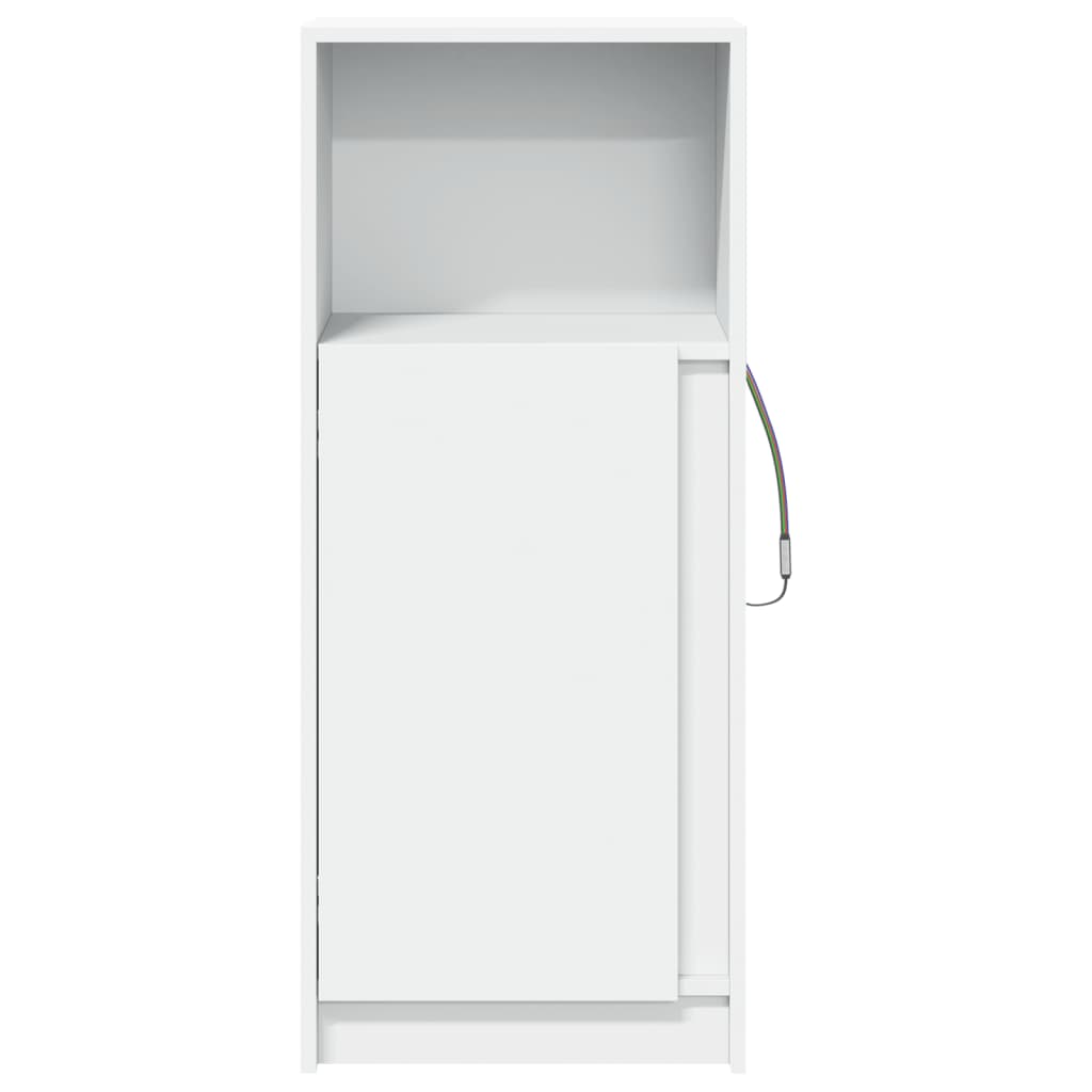 vidaXL Dulap cu LED, alb, 42,5x34x100 cm, lemn prelucrat