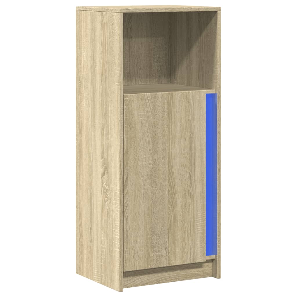 vidaXL Dulap cu LED, stejar sonoma, 42,5x34x100 cm, lemn prelucrat vidaXL Dulap cu LED, stejar sonoma, 42,5x34x100 cm, lemn prelucrat