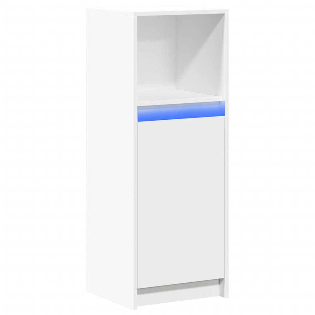 vidaXL Dulap cu LED, alb, 38x34x100 cm, lemn prelucrat vidaXL Dulap cu LED, alb, 38x34x100 cm, lemn prelucrat