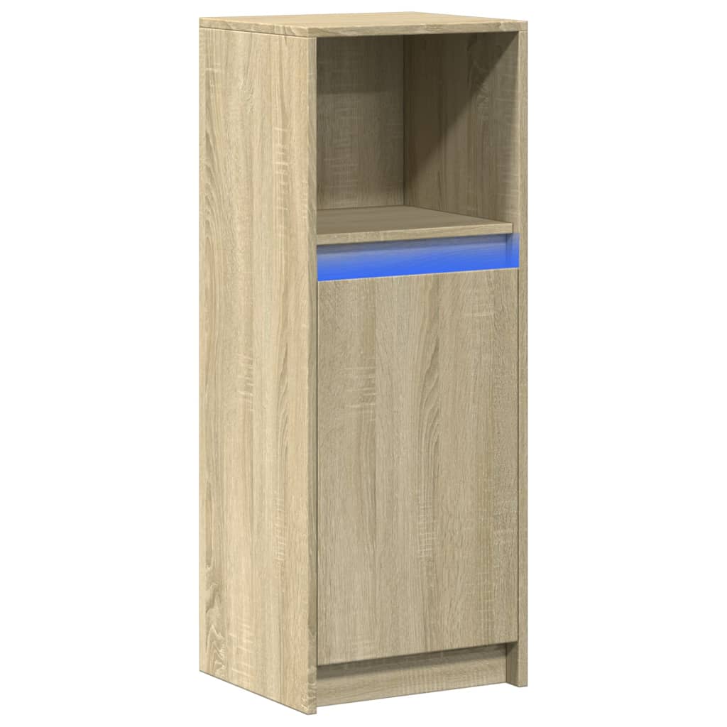 vidaXL Dulap cu LED, stejar sonoma, 38x34x100 cm, lemn prelucrat vidaXL Dulap cu LED, stejar sonoma, 38x34x100 cm, lemn prelucrat
