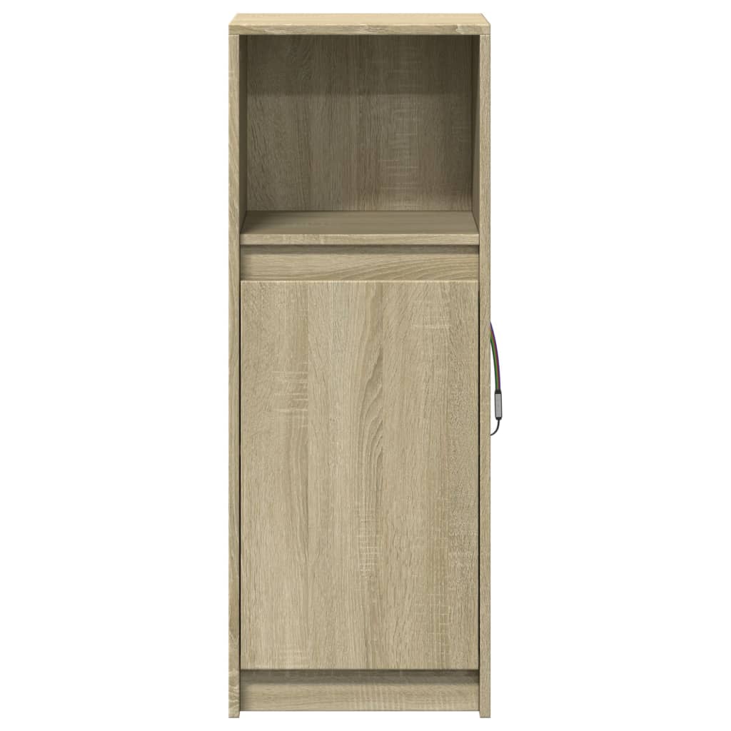 vidaXL Dulap cu LED, stejar sonoma, 38x34x100 cm, lemn prelucrat vidaXL Dulap cu LED, stejar sonoma, 38x34x100 cm, lemn prelucrat