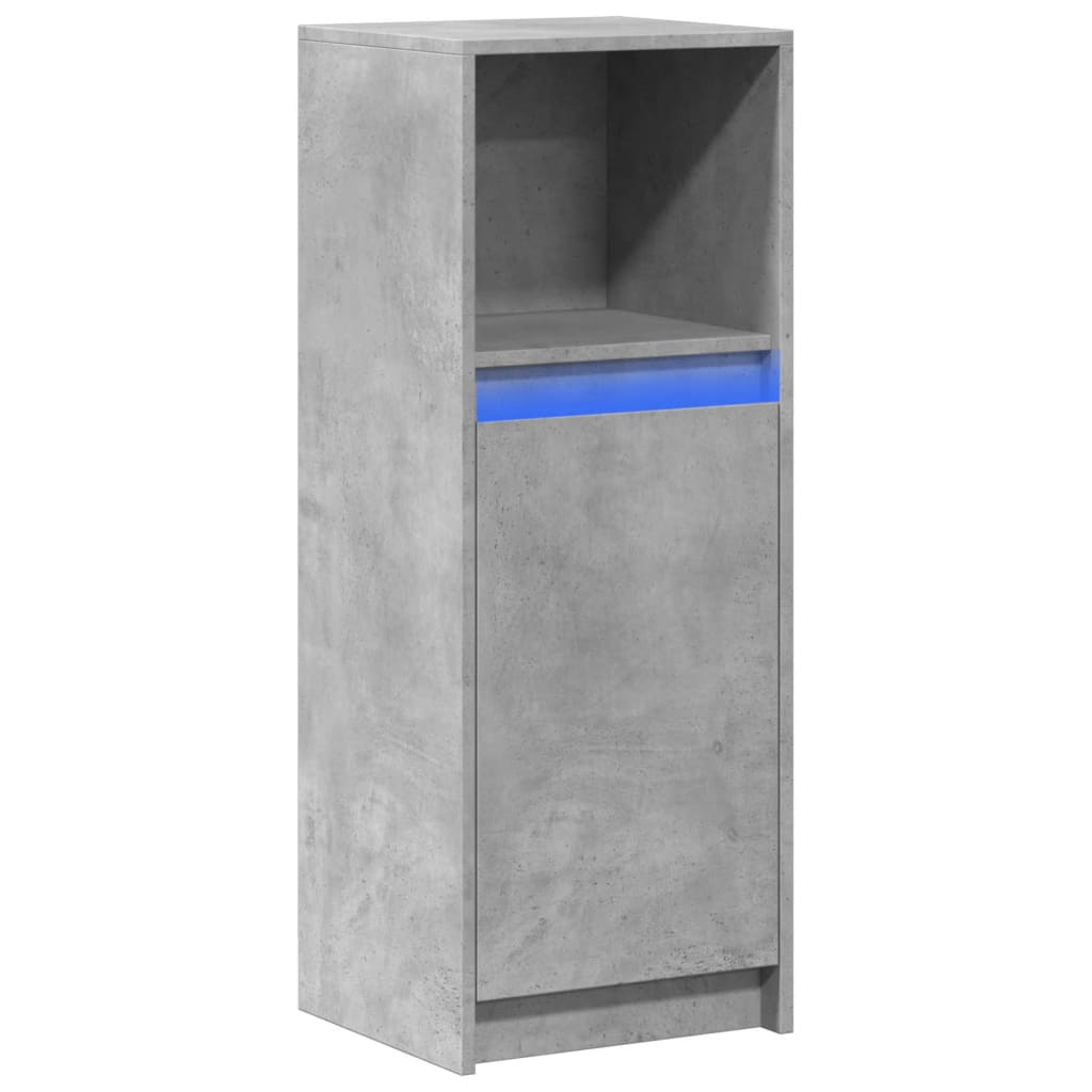 vidaXL Dulap cu LED, gri beton, 38x34x100 cm, lemn prelucrat vidaXL Dulap cu LED, gri beton, 38x34x100 cm, lemn prelucrat