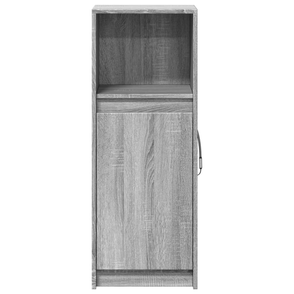 vidaXL Dulap cu LED, gri sonoma, 38x34x100 cm, lemn prelucrat vidaXL Dulap cu LED, gri sonoma, 38x34x100 cm, lemn prelucrat