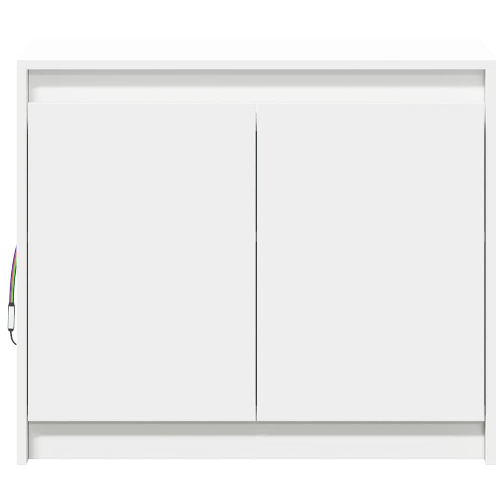 vidaXL Dulap cu LED, alb, 72x34x61 cm, lemn prelucrat vidaXL Dulap cu LED, alb, 72x34x61 cm, lemn prelucrat