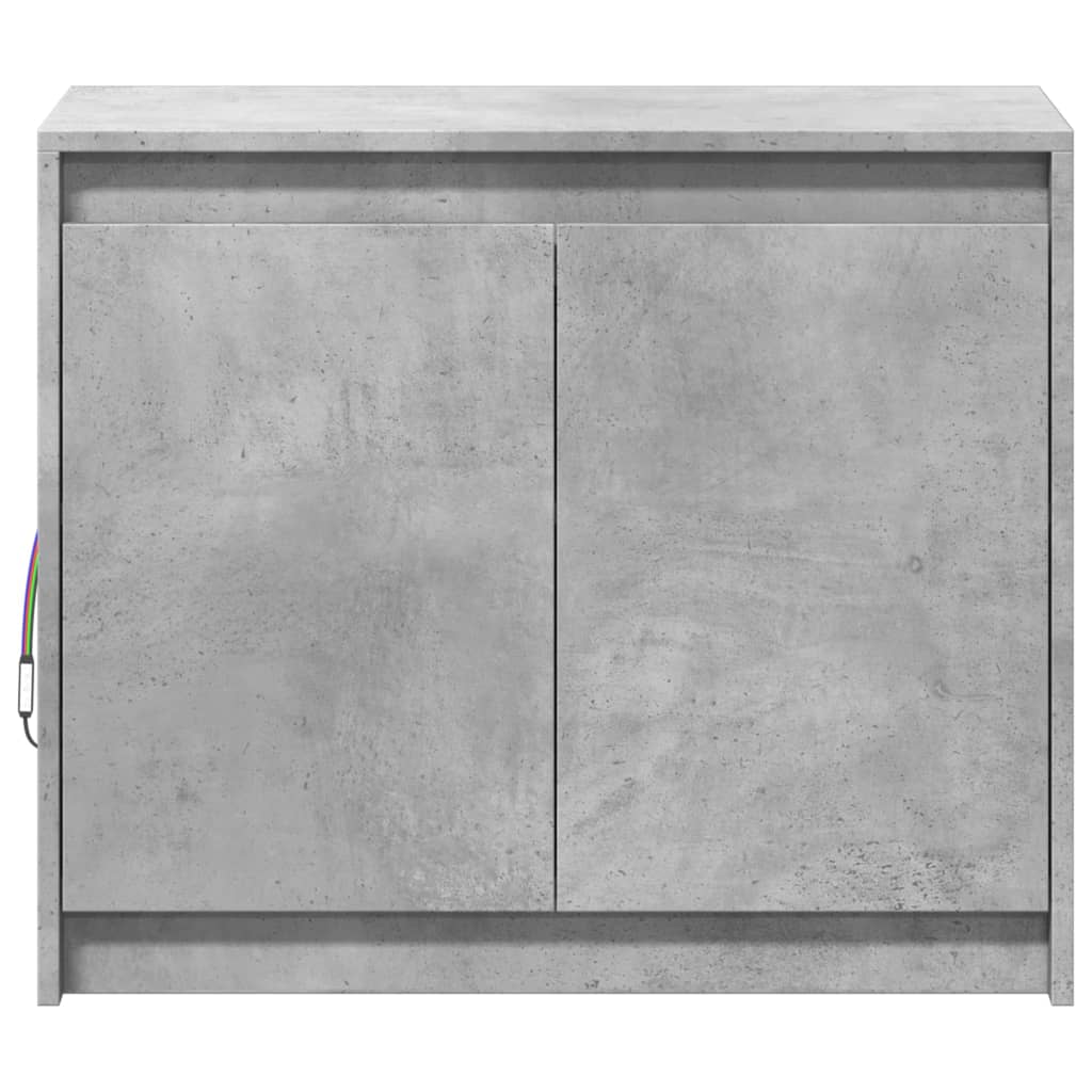 vidaXL Dulap cu LED, gri beton, 72x34x61 cm, lemn prelucrat vidaXL Dulap cu LED, gri beton, 72x34x61 cm, lemn prelucrat