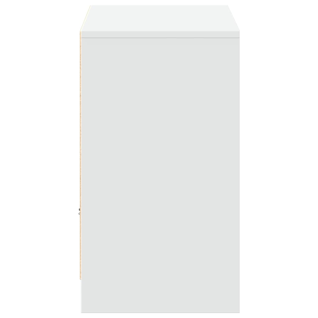 vidaXL Dulap TV cu LED, alb, 91x34x61 cm, lemn prelucrat
