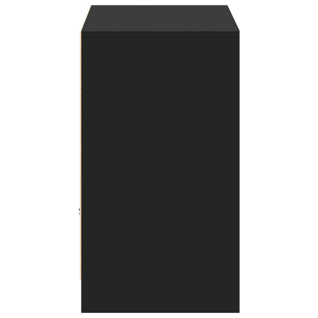 vidaXL Dulap TV cu LED, negru, 91x34x61 cm, lemn prelucrat