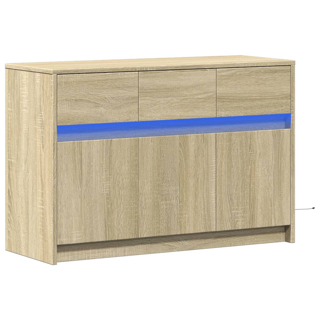 vidaXL Dulap TV cu LED, stejar sonoma, 91x34x61 cm, lemn prelucrat vidaXL Dulap TV cu LED, stejar sonoma, 91x34x61 cm, lemn prelucrat