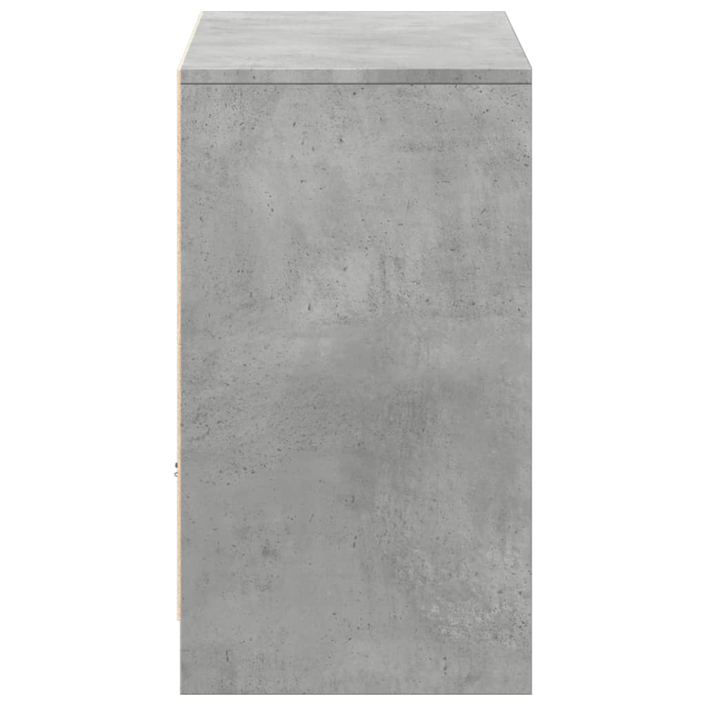 vidaXL Dulap TV cu LED, gri beton, 91x34x61 cm, lemn prelucrat