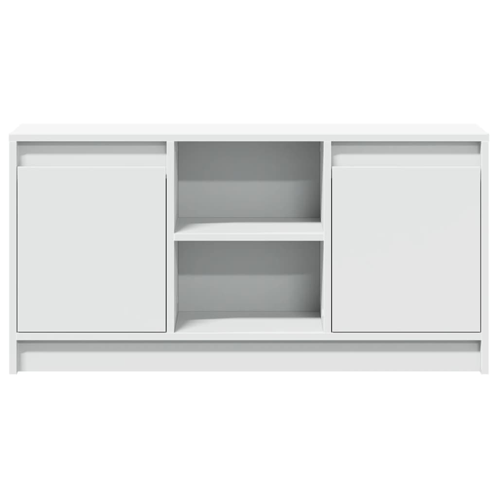 vidaXL Dulap TV cu LED, alb, 100x34x50 cm, lemn prelucrat