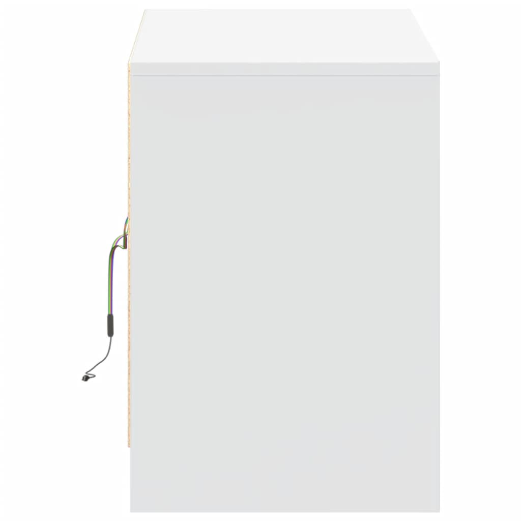 vidaXL Dulap TV cu LED, alb, 100x34x50 cm, lemn prelucrat