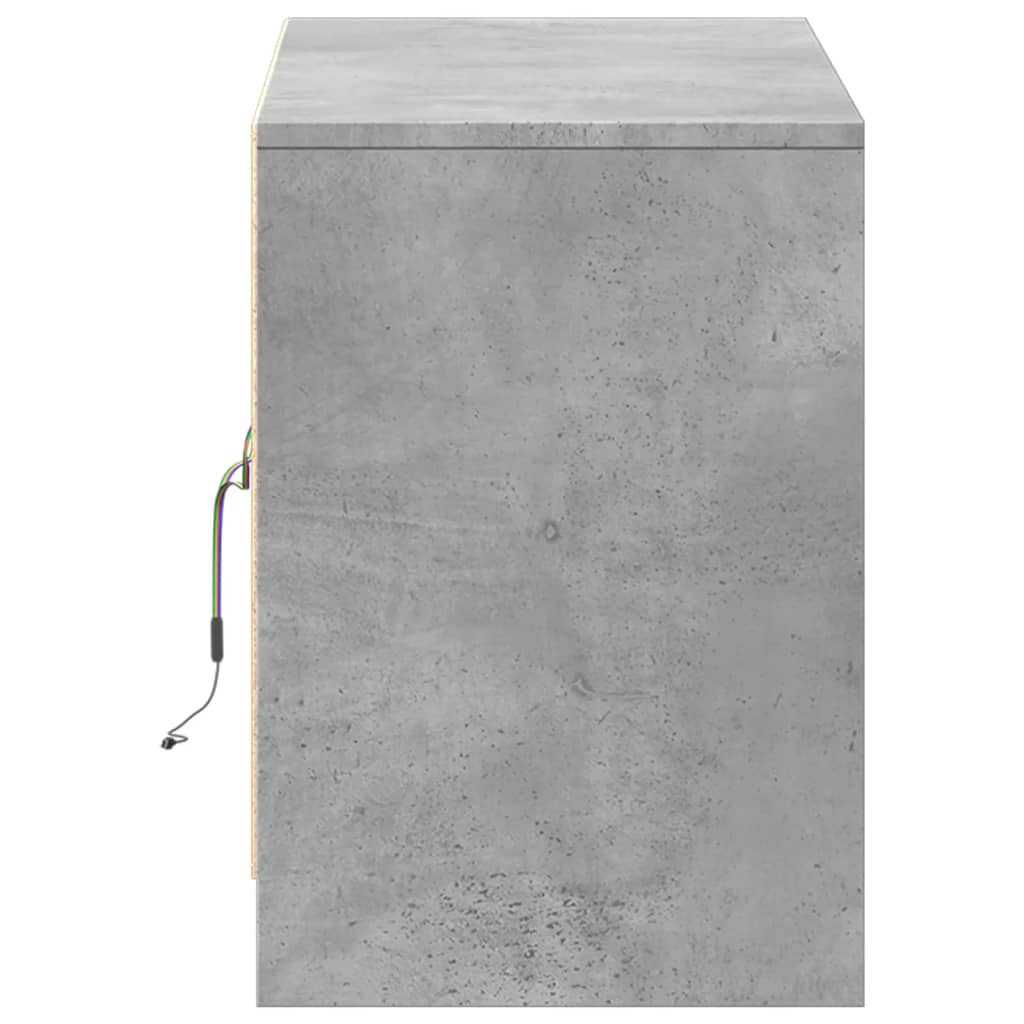vidaXL Dulap TV cu LED, gri beton, 100x34x50 cm, lemn prelucrat