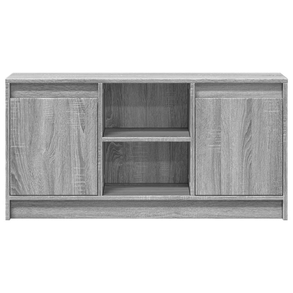 vidaXL Dulap TV cu LED, gri sonoma, 100x34x50 cm, lemn prelucrat