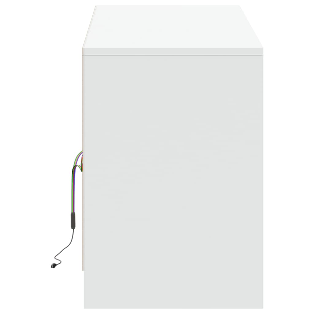vidaXL Dulap TV cu LED, alb, 139,5x34x50 cm, lemn prelucrat