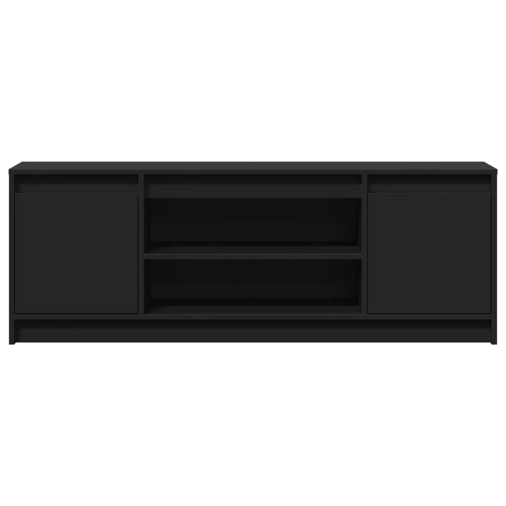vidaXL Dulap TV cu LED, negru, 139,5x34x50 cm, lemn prelucrat