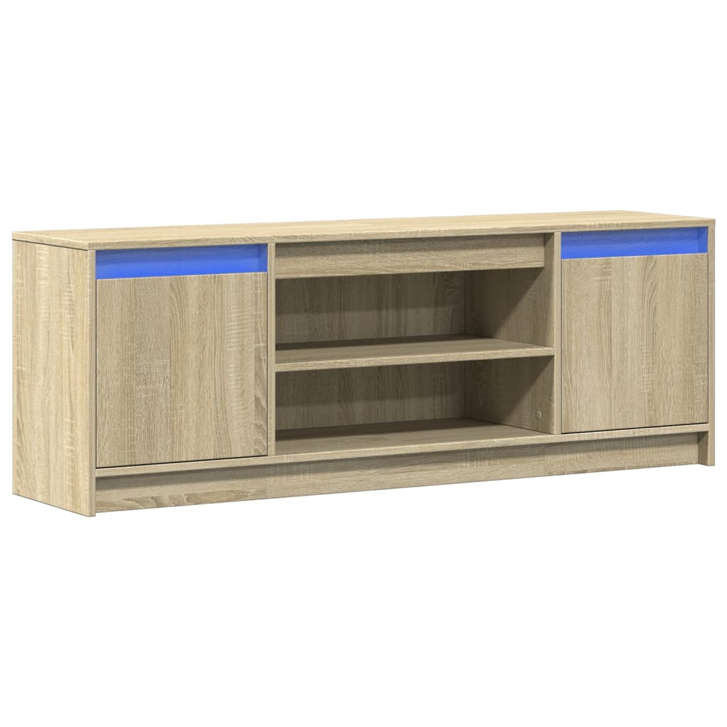 vidaXL Dulap TV cu LED, stejar sonoma, 139,5x34x50 cm, lemn prelucrat vidaXL Dulap TV cu LED, stejar sonoma, 139,5x34x50 cm, lemn prelucrat