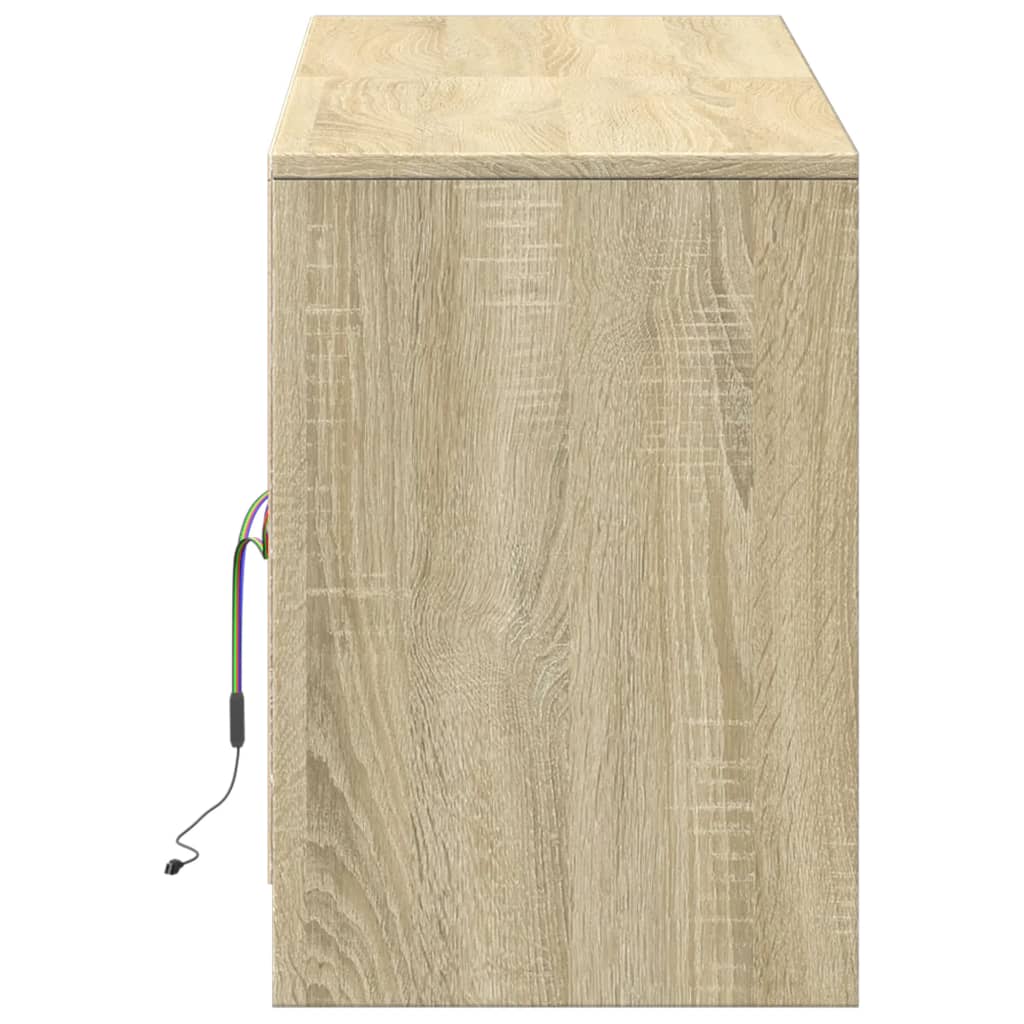 vidaXL Dulap TV cu LED, stejar sonoma, 139,5x34x50 cm, lemn prelucrat vidaXL Dulap TV cu LED, stejar sonoma, 139,5x34x50 cm, lemn prelucrat