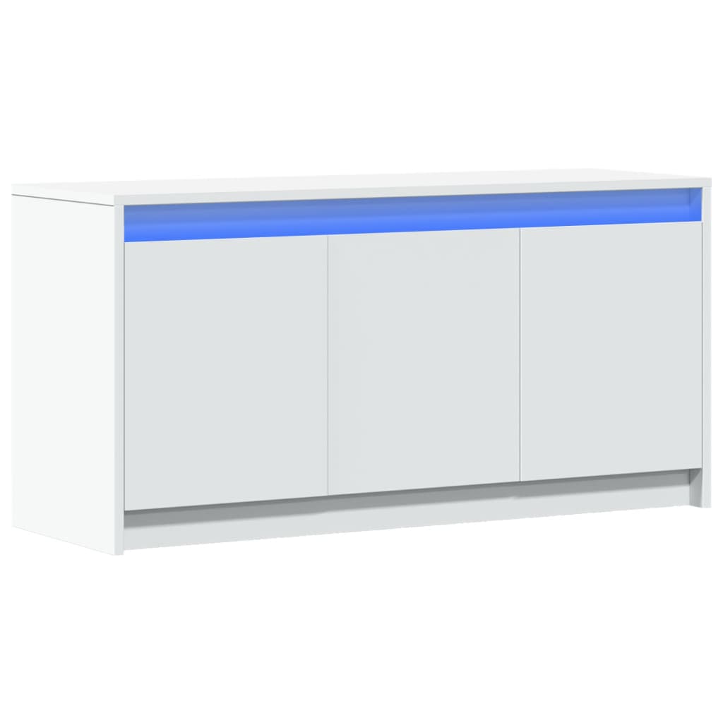 vidaXL Dulap TV cu LED, alb, 100x34x50 cm, lemn prelucrat