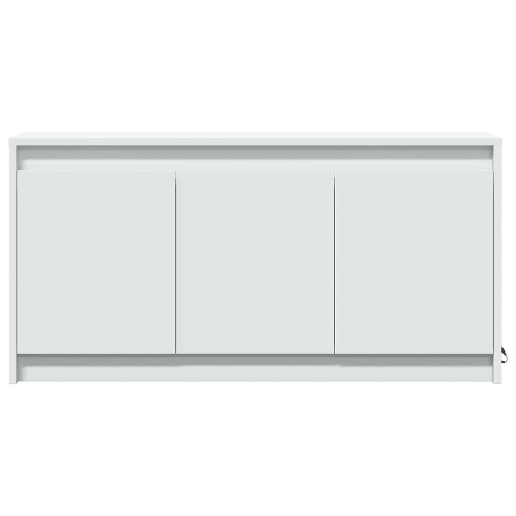 vidaXL Dulap TV cu LED, alb, 100x34x50 cm, lemn prelucrat