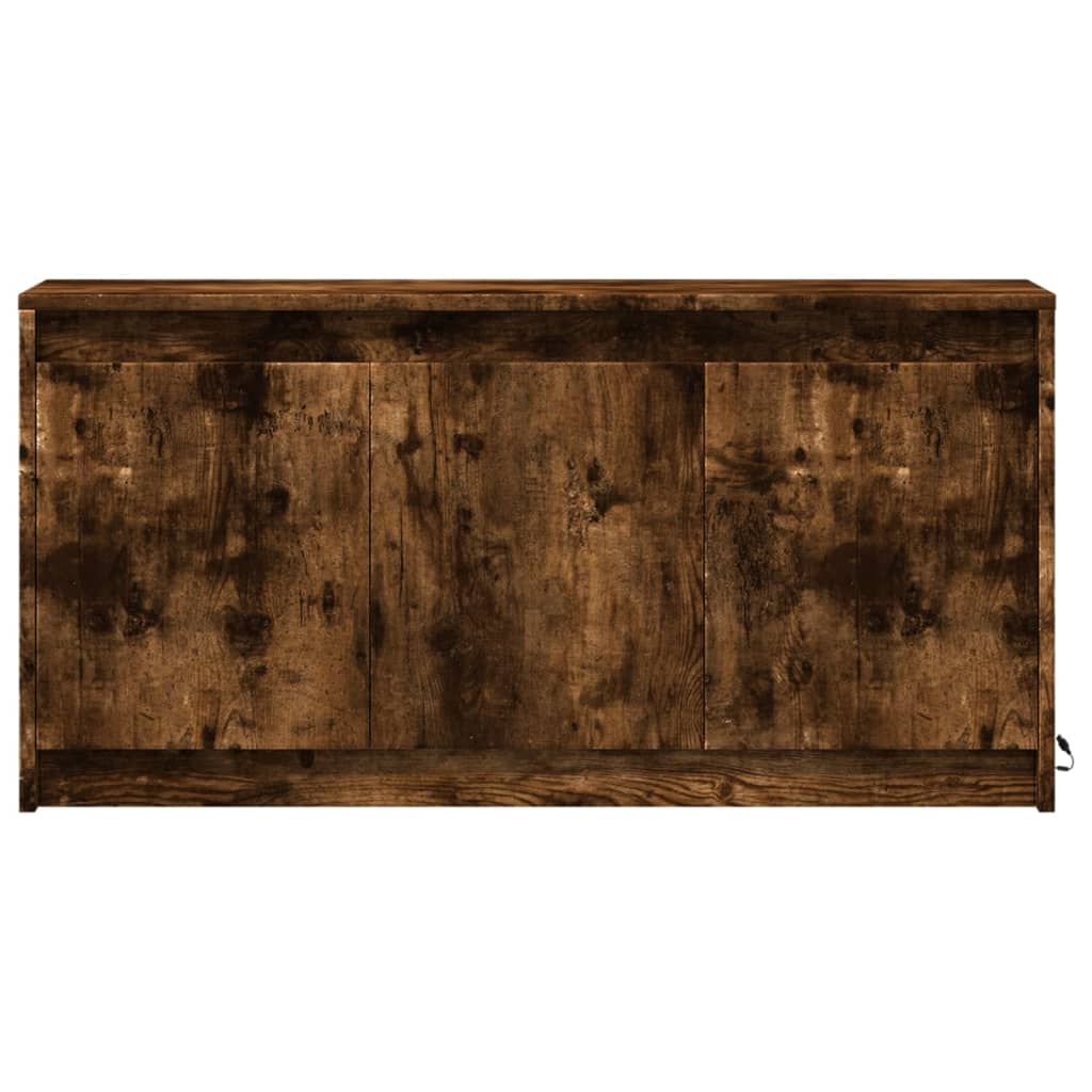vidaXL Dulap TV cu LED, stejar fumuriu, 100x34x50 cm, lemn prelucrat