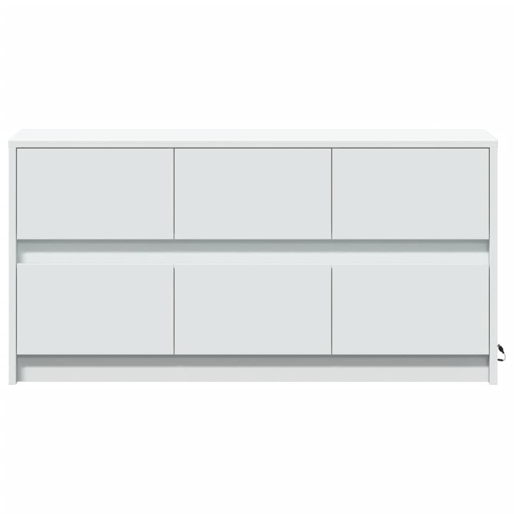 vidaXL Dulap TV cu LED, alb, 100x34x50 cm, lemn prelucrat