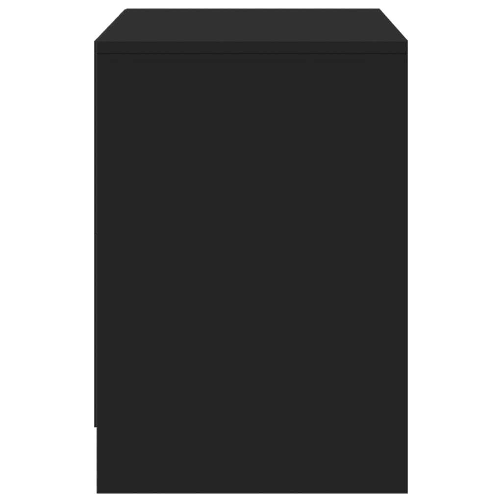 vidaXL Dulap TV cu LED, negru, 100x34x50 cm, lemn prelucrat