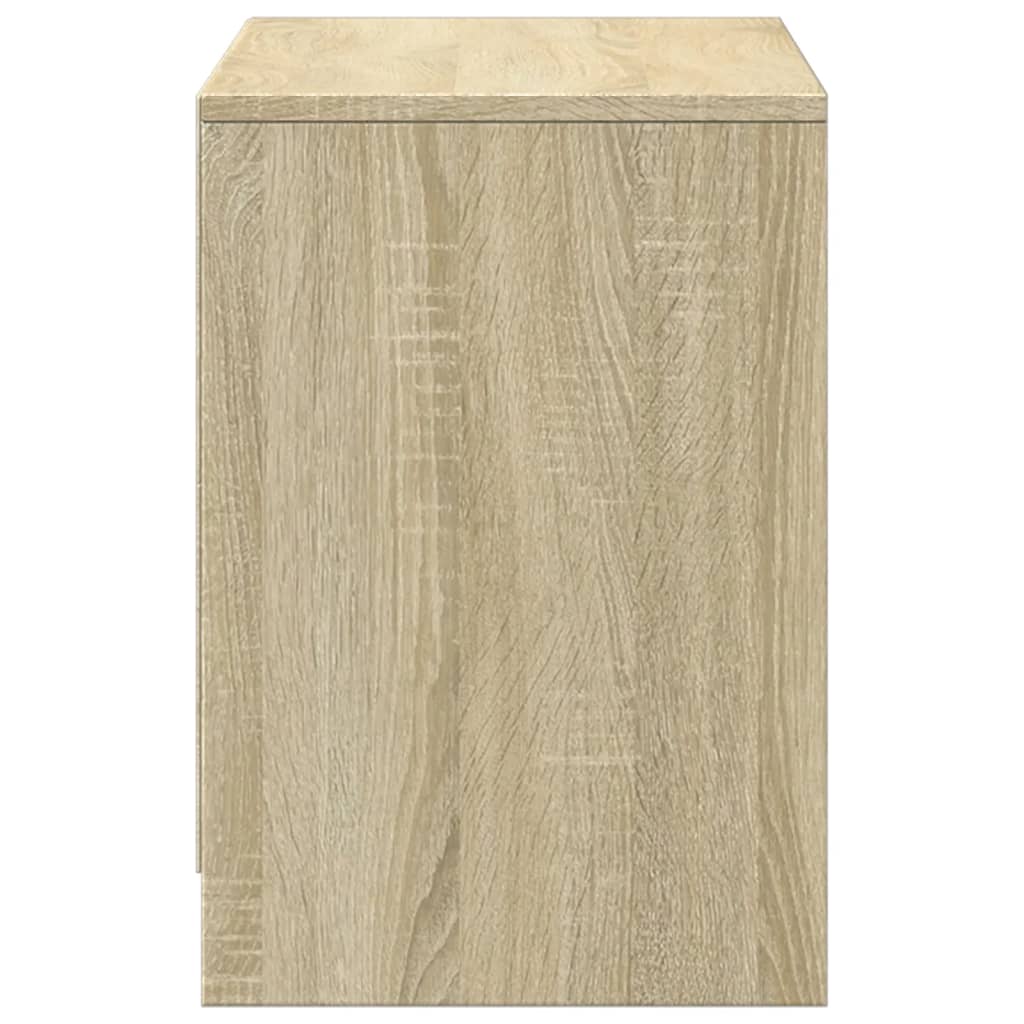 vidaXL Dulap TV cu LED, stejar sonoma, 100x34x50 cm, lemn prelucrat