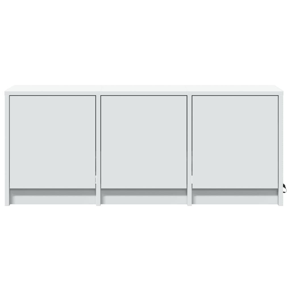 vidaXL Dulap TV cu LED, alb, 97x34x40 cm, lemn prelucrat