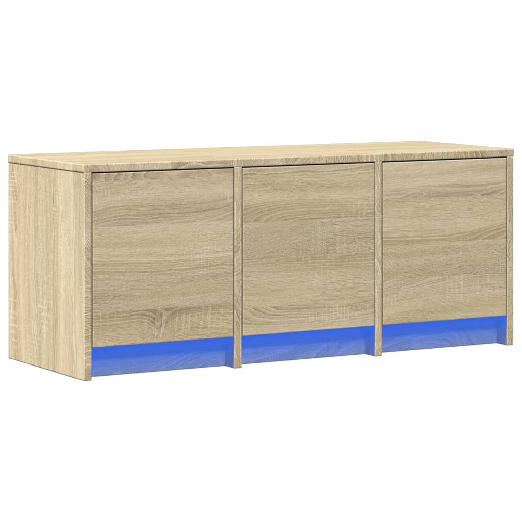 vidaXL Dulap TV cu LED, stejar sonoma, 97x34x40 cm, lemn prelucrat vidaXL Dulap TV cu LED, stejar sonoma, 97x34x40 cm, lemn prelucrat