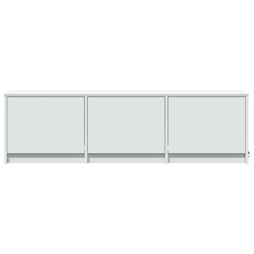vidaXL Comodă TV cu LED, alb, 140x34x40 cm, lemn prelucrat vidaXL Comodă TV cu LED, alb, 140x34x40 cm, lemn prelucrat
