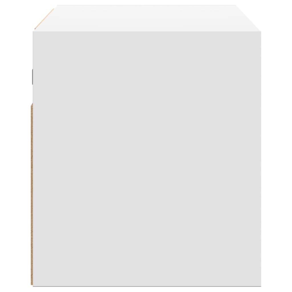 vidaXL Comodă TV de perete cu lumini LED, alb, 80x31x35 cm vidaXL Comodă TV de perete cu lumini LED, alb, 80x31x35 cm