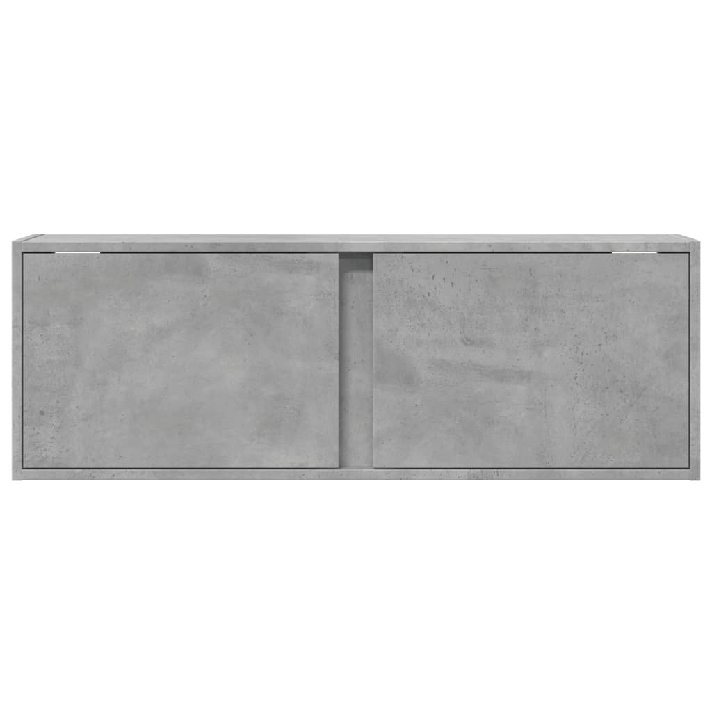 vidaXL Dulap TV de perete cu lumini LED, gri beton, 100x31x35 cm vidaXL Dulap TV de perete cu lumini LED, gri beton, 100x31x35 cm