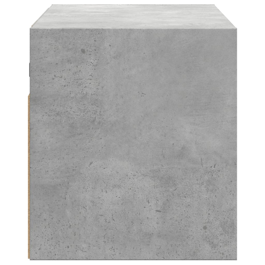 vidaXL Dulap TV de perete cu lumini LED, gri beton, 100x31x35 cm vidaXL Dulap TV de perete cu lumini LED, gri beton, 100x31x35 cm