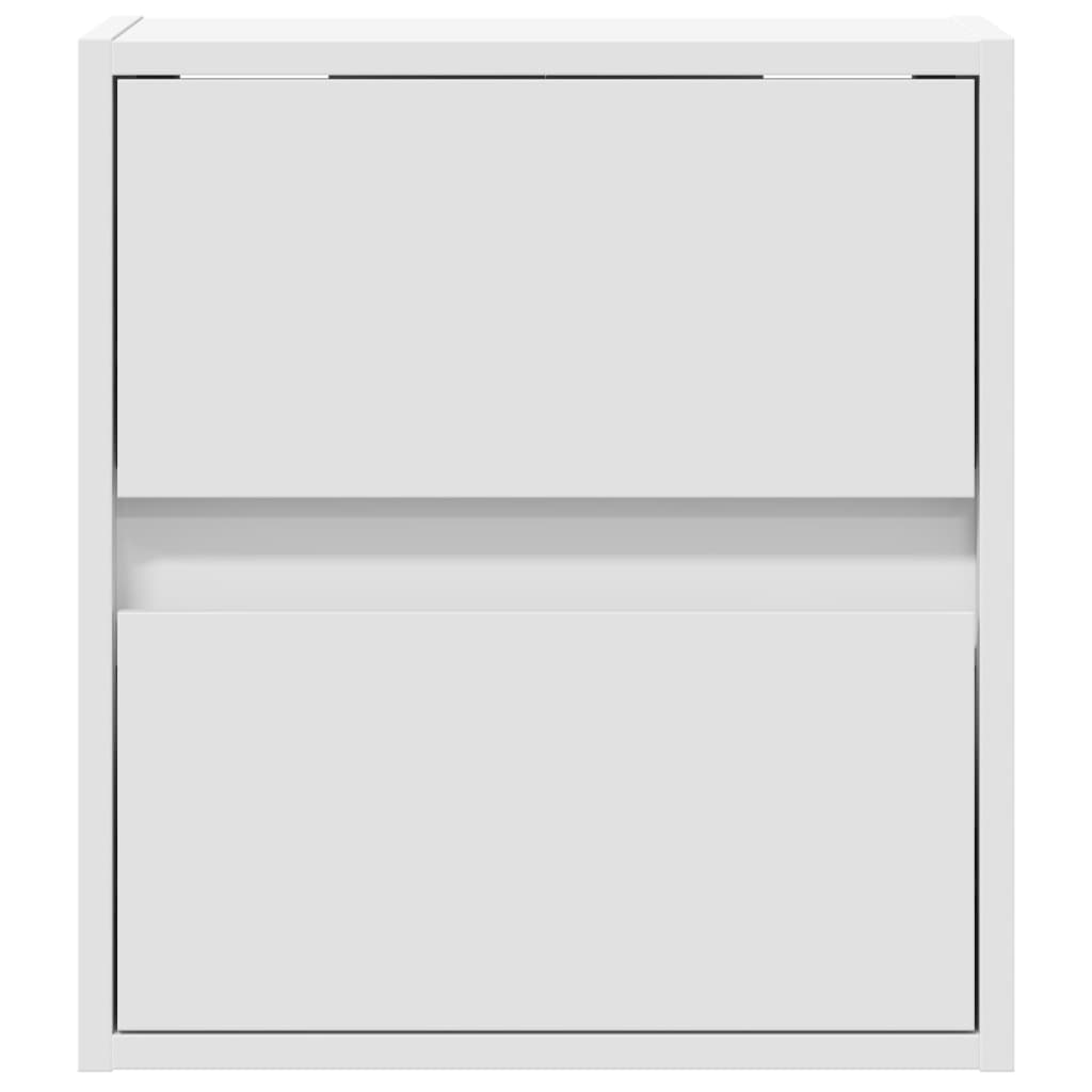 vidaXL Comodă TV de perete cu lumini LED, alb, 41x31x45 cm vidaXL Comodă TV de perete cu lumini LED, alb, 41x31x45 cm