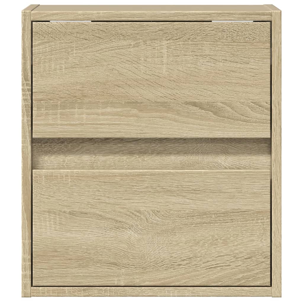 vidaXL Comodă TV de perete cu LED, 2 buc. stejar sonoma, 41x31x45 cm vidaXL Comodă TV de perete cu LED, 2 buc. stejar sonoma, 41x31x45 cm