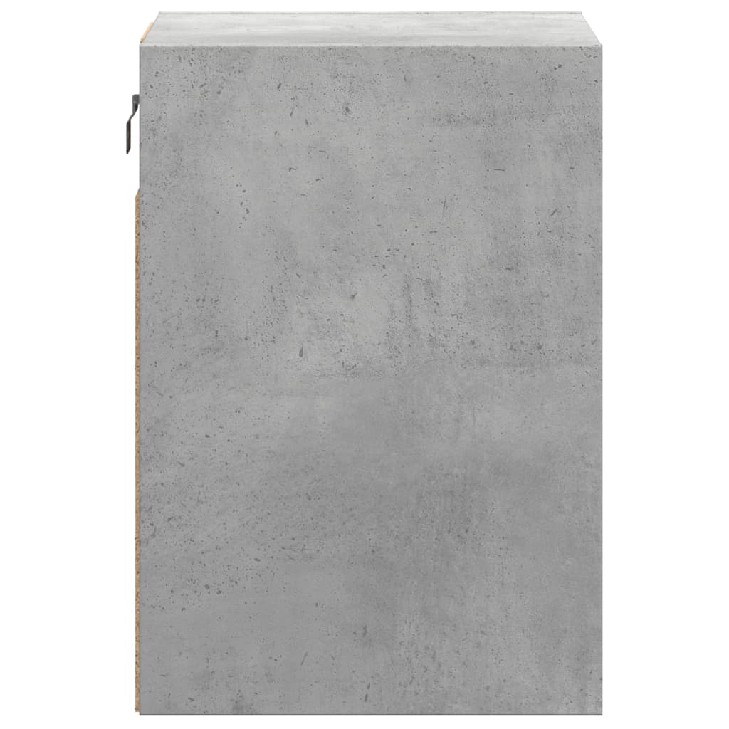 vidaXL Comode TV de perete cu lumini LED 2 buc. gri beton 41x31x45 cm