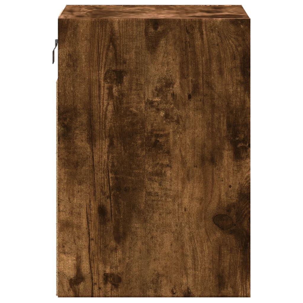 vidaXL Comodă TV de perete cu lumini LED, stejar fumuriu, 41x31x45 cm vidaXL Comodă TV de perete cu lumini LED, stejar fumuriu, 41x31x45 cm