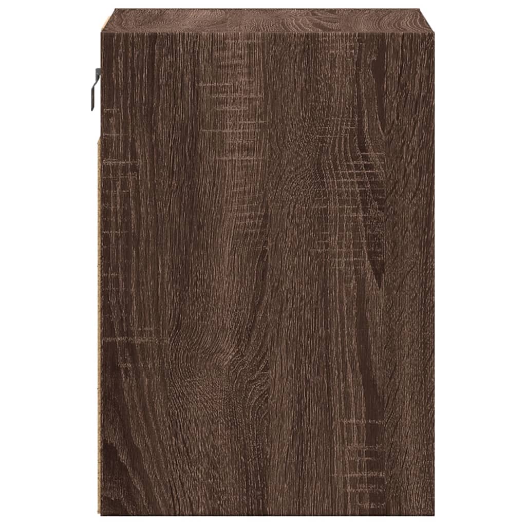 vidaXL Comodă TV de perete cu lumini LED, stejar maro, 41x31x45 cm vidaXL Comodă TV de perete cu lumini LED, stejar maro, 41x31x45 cm