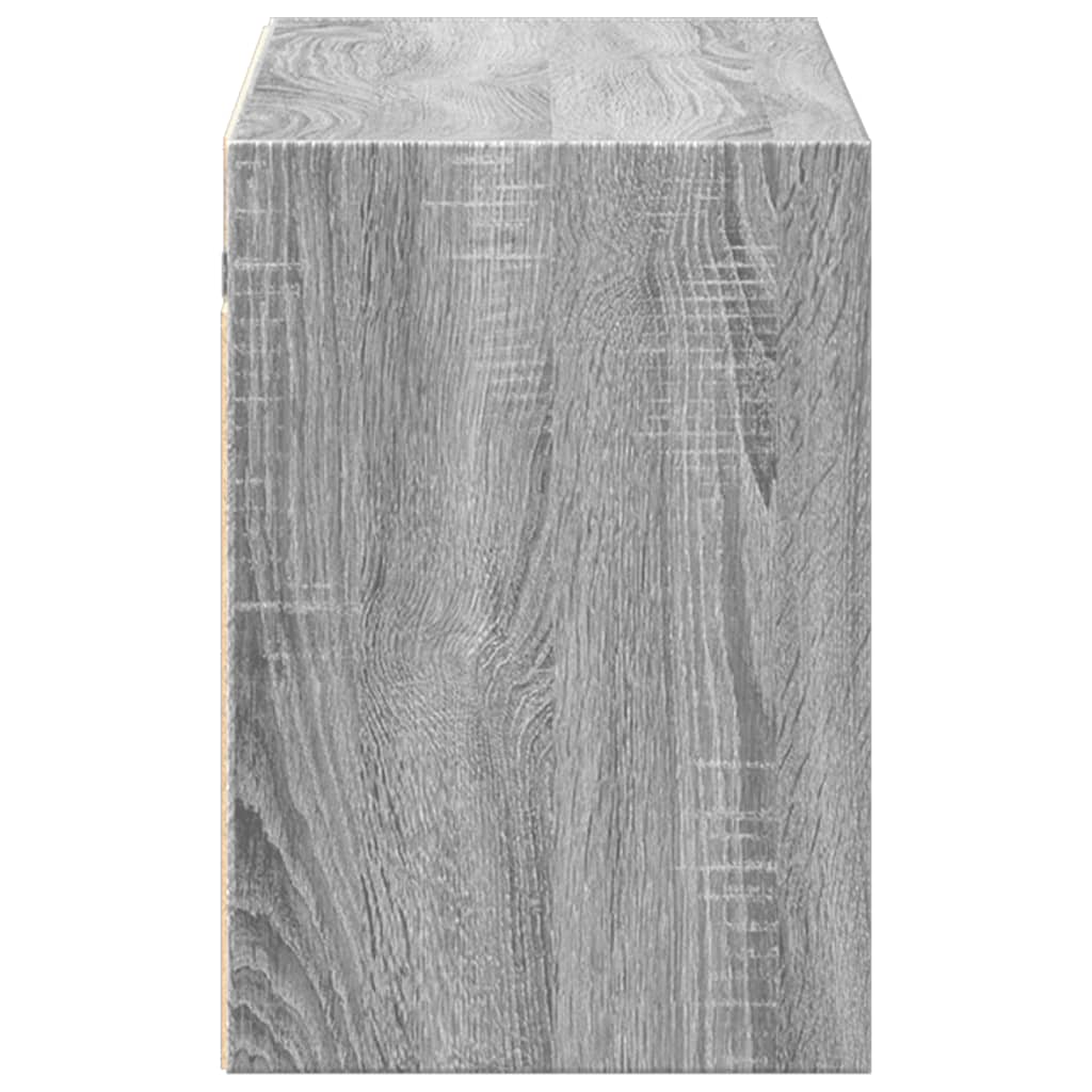 vidaXL Comodă TV de perete cu lumini LED, gri sonoma, 100x31x45 cm vidaXL Comodă TV de perete cu lumini LED, gri sonoma, 100x31x45 cm
